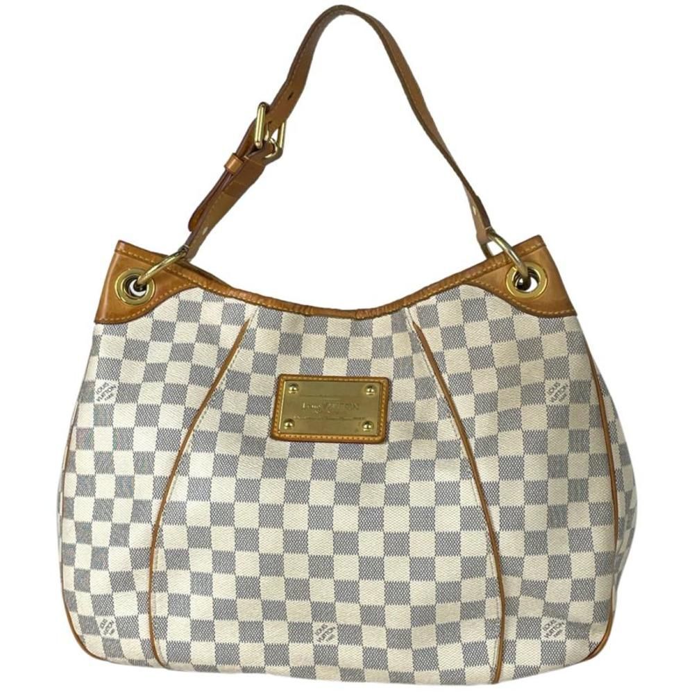 Louis Vuitton Galliera PM One Shoulder Shoulder Bag Damier Azur White